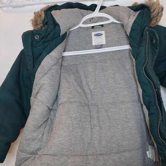 Old Navy Kid's Hooded Coat with Removable Faux Fur Trim - Picture 7 of 13